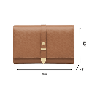 Aspen Brown Plant-Based Leather Travel Wallet ( Available for Pre-order 9th May Delivery)