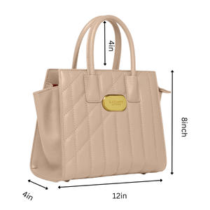 Mini Demi Tote Bag in Beige