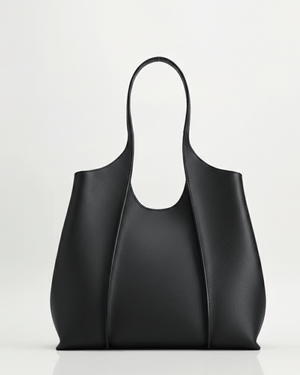 Black shoulder bag in plant based leather Vegan and cruelty free