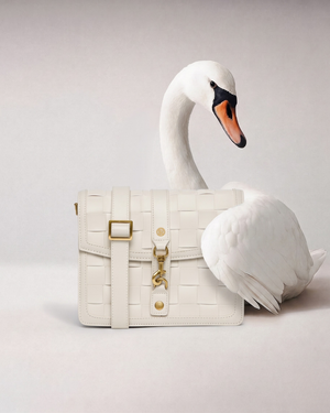 Daisy White Vegan Shoulder & Crossbody Bag