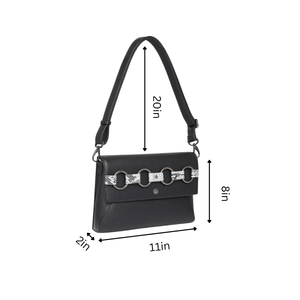 Alder Black Clutch & Cross-Body Bag