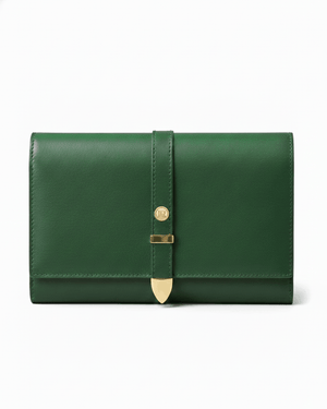 Aspen Forest Green Plant-Based Leather Travel Wallet ( Available for Pre-order 20th May Delivery)