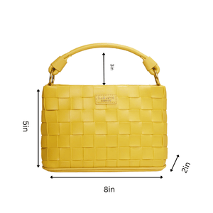 Bella Mustard Vegan Mini Crossbody Bag