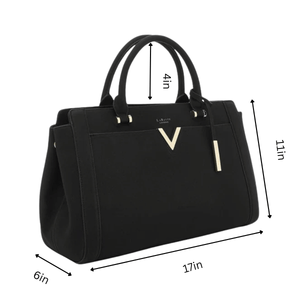 Dawson Black Vegan Laptop Bag