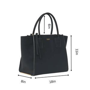 Demi Black Vegan Winged Tote Bag