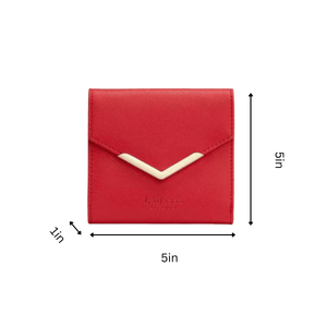 Diana Red Small Vegan Bifold Purse (Waiting List- Arrives 25th March 2026)