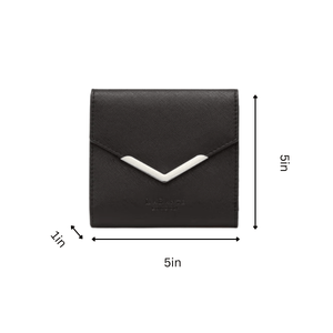 Diana Black Small Vegan Bifold Purse