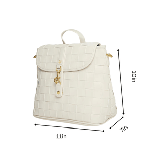 Rosie White Mini Vegan Backpack