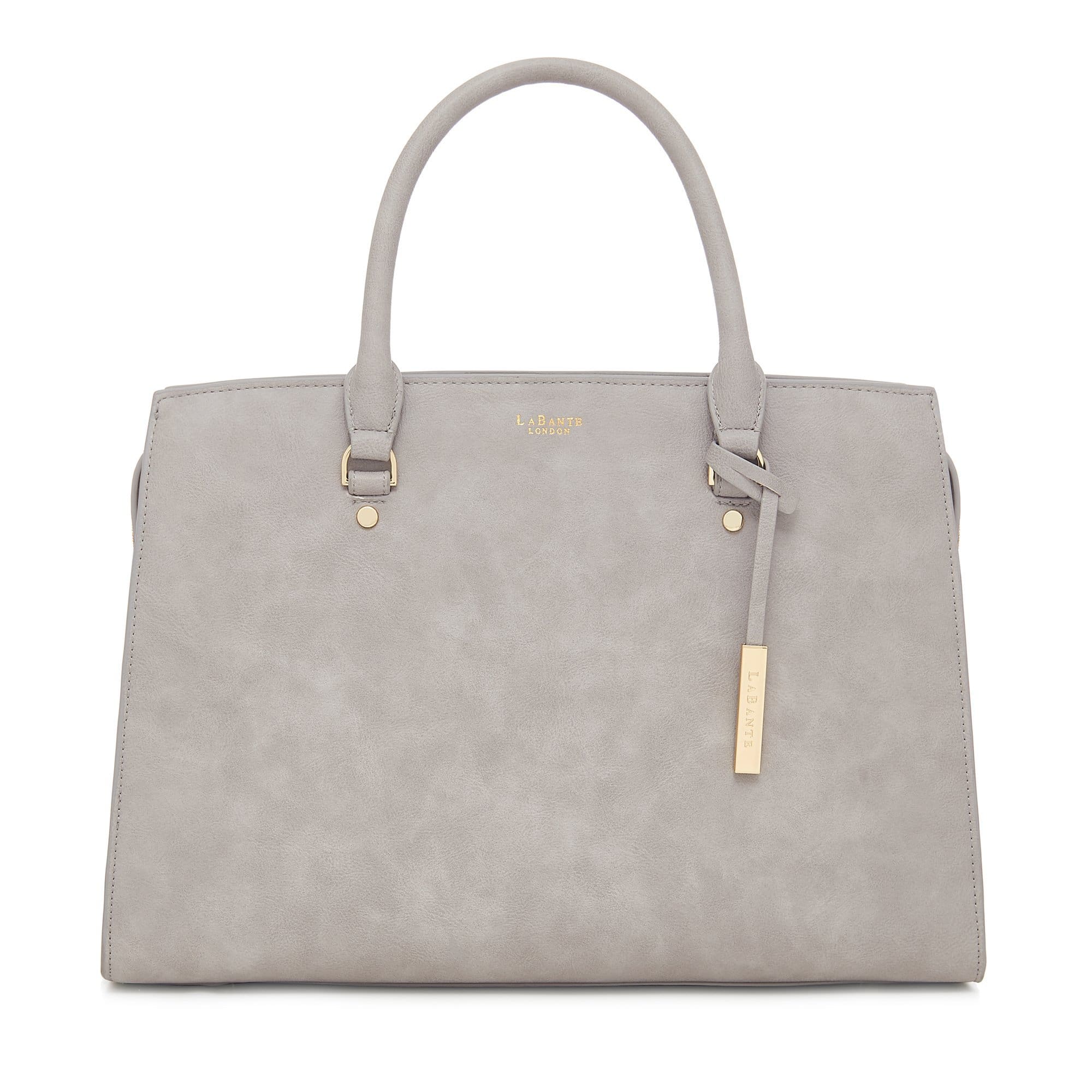 LaBante London Cruelty Free & Sustainable Aricia Vegan Grey Laptop Bag for 13 inch Laptops