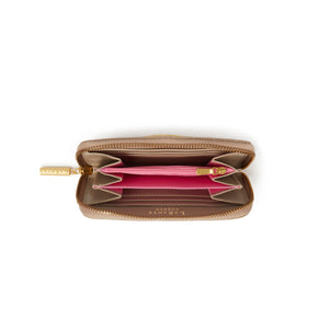 Kenia  Beige Vegan Purse with Pink Recycled plastic bottle interiors