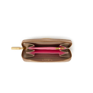 Kenia  Beige Vegan Purse with Pink Recycled plastic bottle interiors