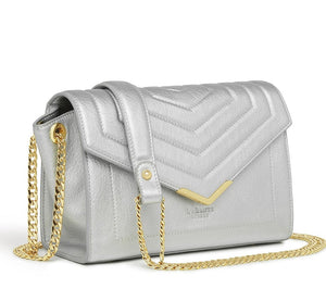 Kensington Silver Vegan Cross Body Bag