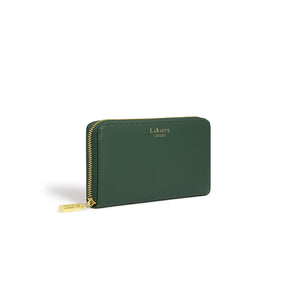 Serene Forest Green Zip Around Wallet