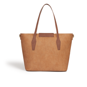 Maple Brown Vegan leather tote bag