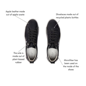 LB Black Apple Leather Sneakers Men