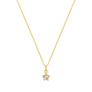 LaBante London Ethically & Sustainably Made Moissanite Divine Star Gold Plated Sterling Silver Necklace