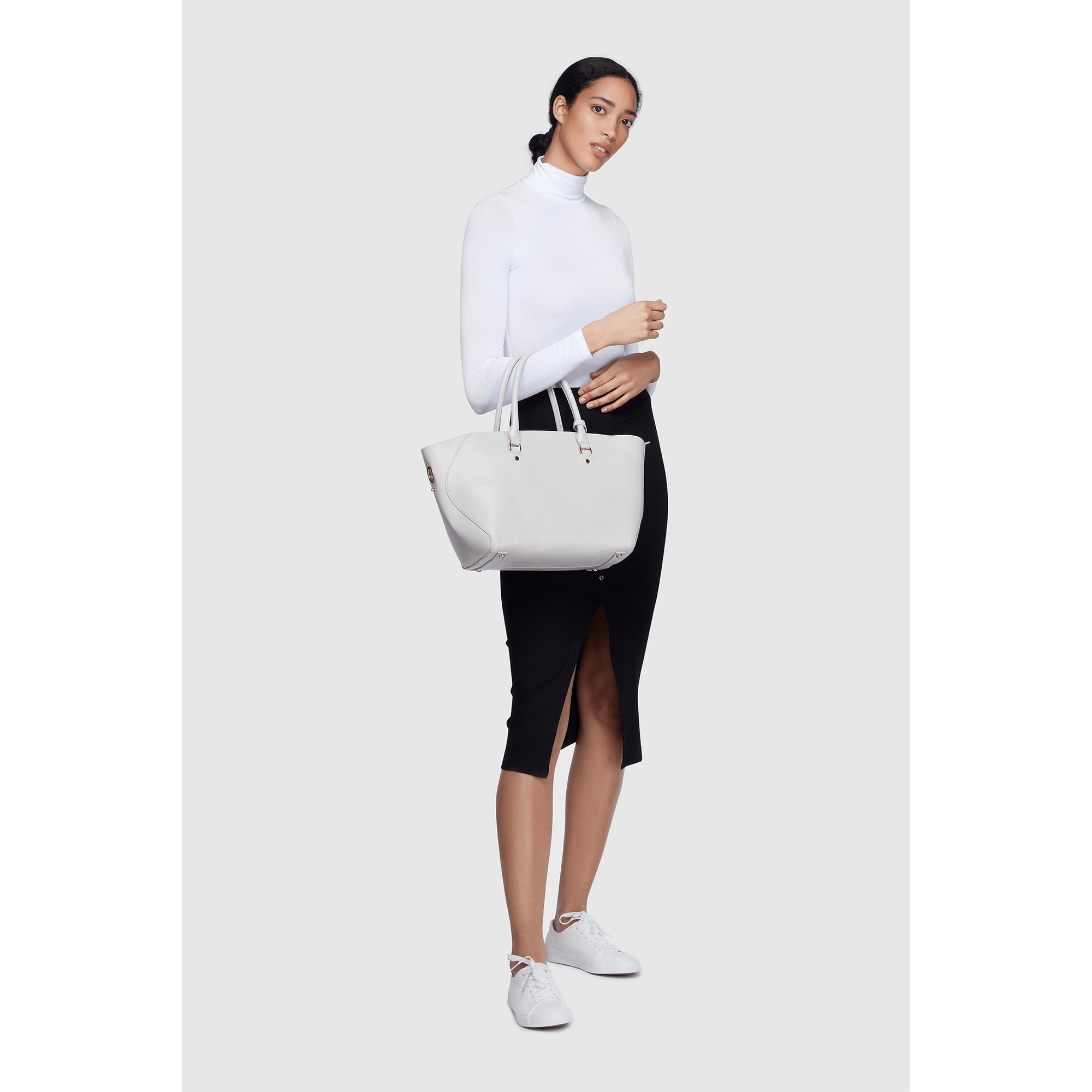 Black - Sophie structured Tote Bag, Non leather tote