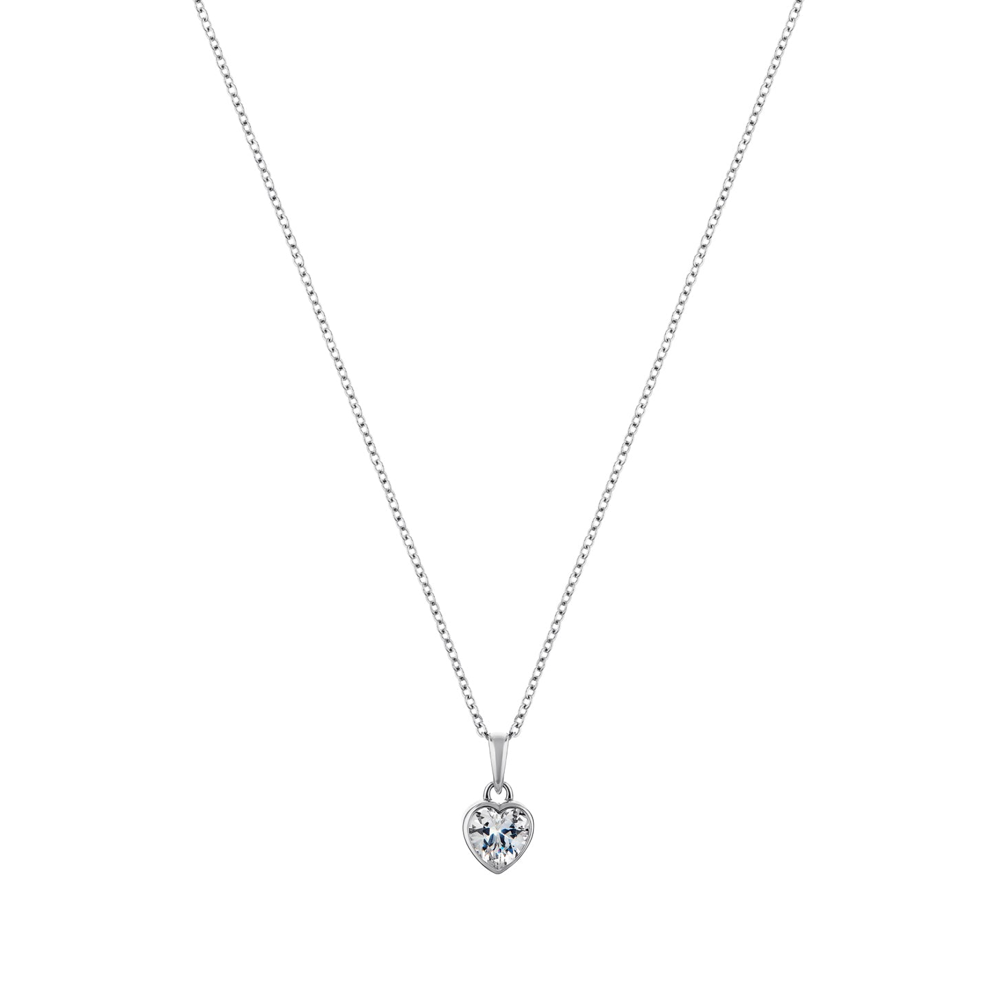 LaBante London Ethically & Sustainably Made Moissanite Pure Heart Sterling Silver Necklace