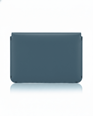 Blue leather wallet on a white background