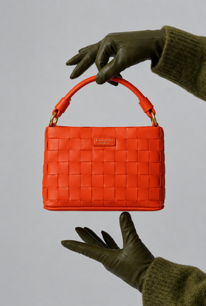 Bella Orange Vegan Mini Crossbody Bag