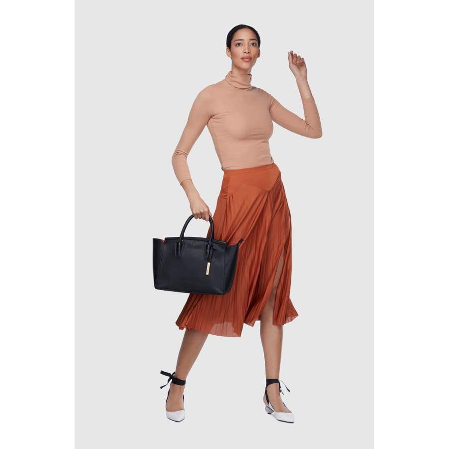 Grant Black Vegan Shoulder Bag