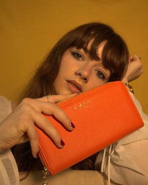 Serene Sunset Vegan Zip Around Wallet
