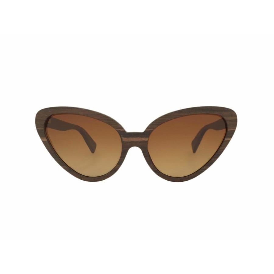Padauk Wood Poppy Cats Eyes Sunglasses| Vegan, sustainable & ethical