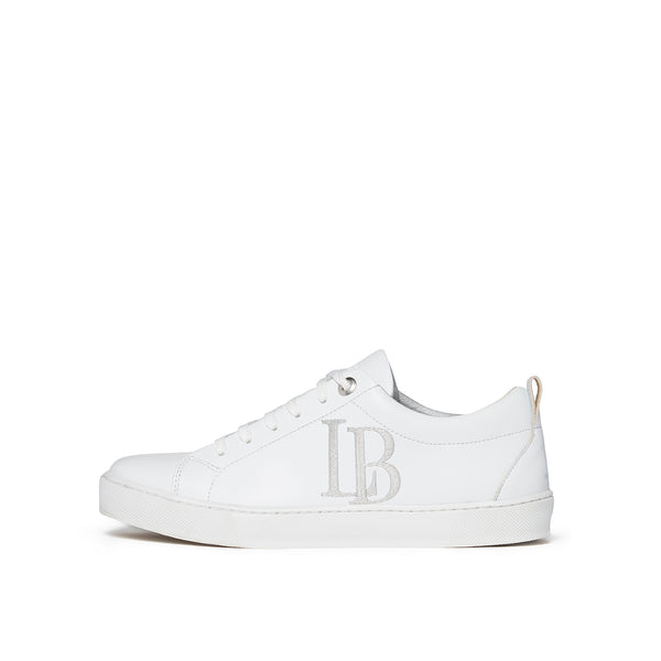 LB White Apple Leather Sneakers Women