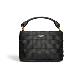 LaBante London Cruelty Free & Sustainable Bella Vegan Mini Interwoven Black Cross Body Bag