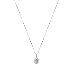 LaBante London Ethically & Sustainably Made Moissanite Pure Heart Sterling Silver Necklace