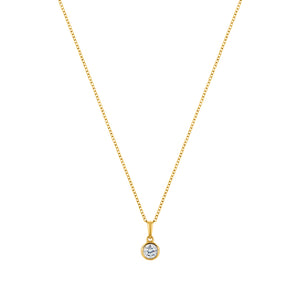 LaBante London Ethically & Sustainably Made Moissanite Circle of Life Gold Plated Sterling Silver Necklace