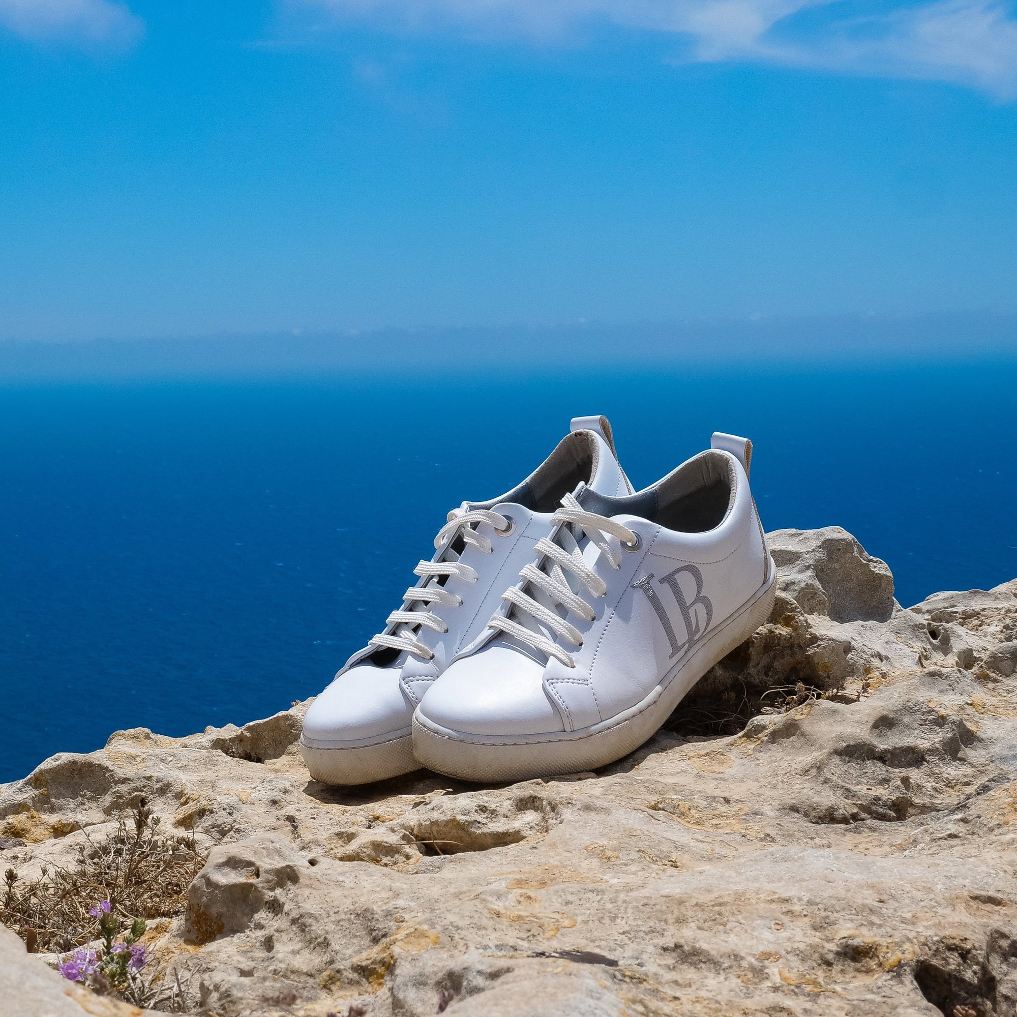 LaBante London Cruelty Free & Sustainable Apple Leather Vegan White Sneakers for Women