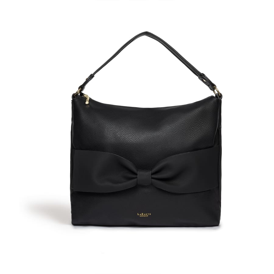 LaBante London Cruelty Free & Sustainable Abelia Sleek Hobo Bag with Bow Detail