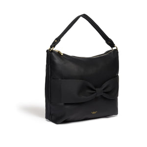 luxury black abelia hobo bag