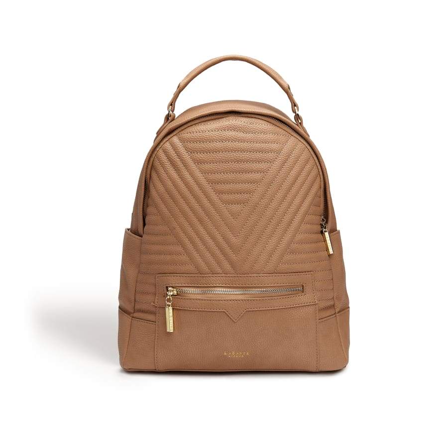 LaBante London Cruelty Free& Sustainable Camberwell Quilted Brown Vegan Backpack