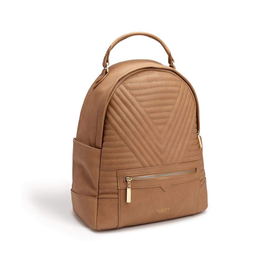 Camberwell Brown Quilted Vegan Laptop Backpack