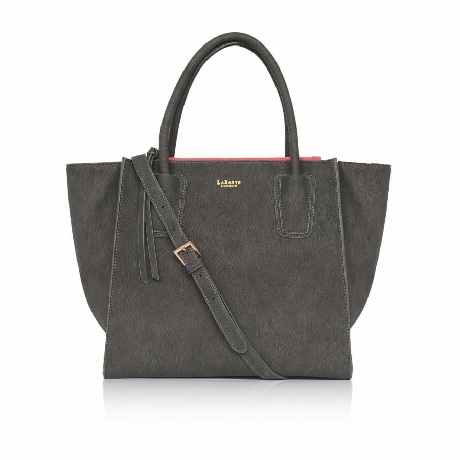 Demi Grey Vegan Winged Tote Bag