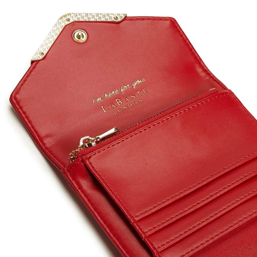 Diana Red Small Vegan Bifold Purse