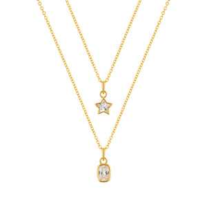 divine star gold plated necklace, sustainable  jewellery