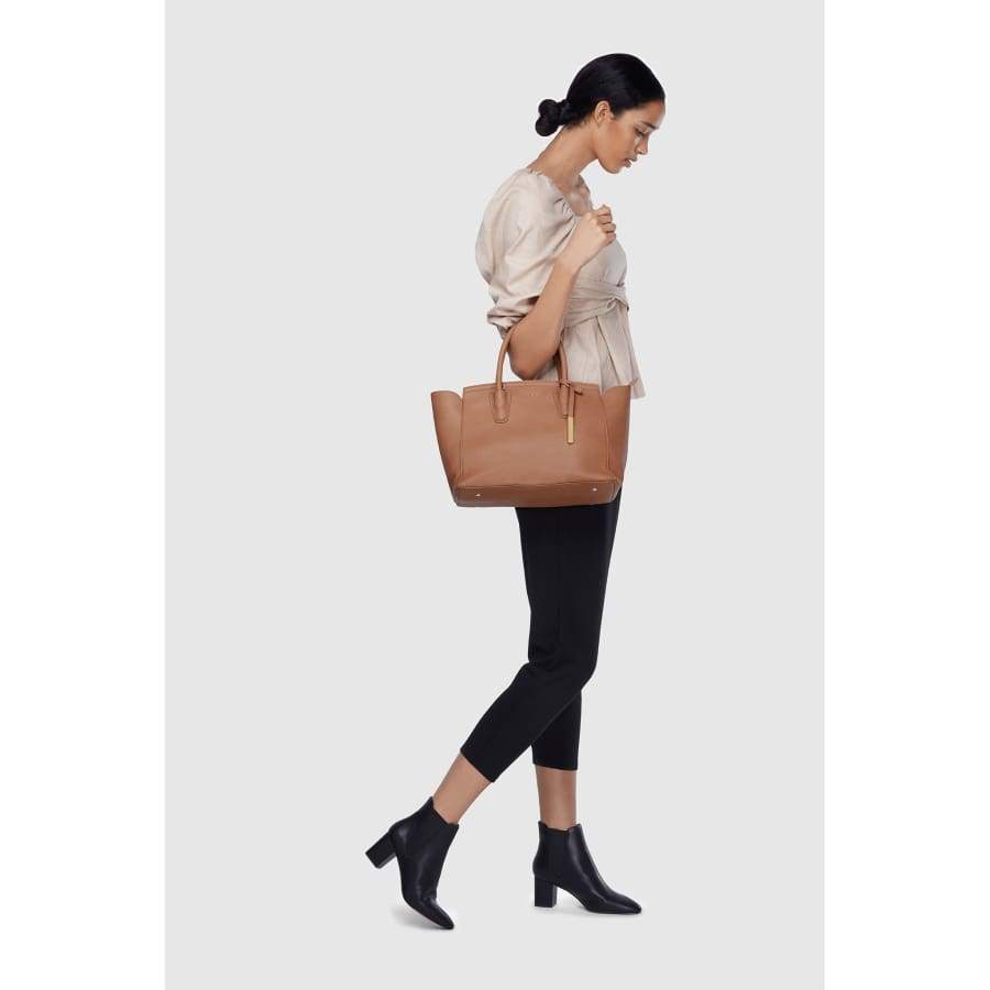 Grant Brown Vegan Shoulder Bag