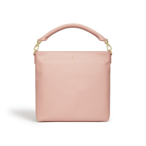 LaBante London Cruelty Free & Sustainable Alstonia Simple and Sleek Pink Hobo Bag with Gold Accents