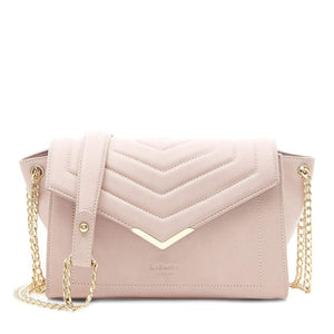 LaBante London Cruelty Free & Sustainable Kensington Vegan Quilted Nude Cross Body Bag with Gold Details