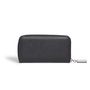 Ellen Black Vegan Zip Around Wallet