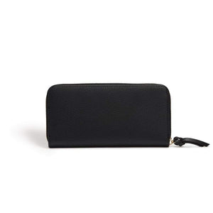 LaBante London sustainable, cruelty free, vegan Serene Black Vegan Zip Around Wallet