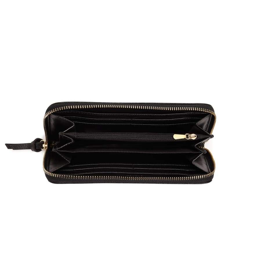 LaBante London sustainable, cruelty free, vegan Serene Black Vegan Zip Around Wallet