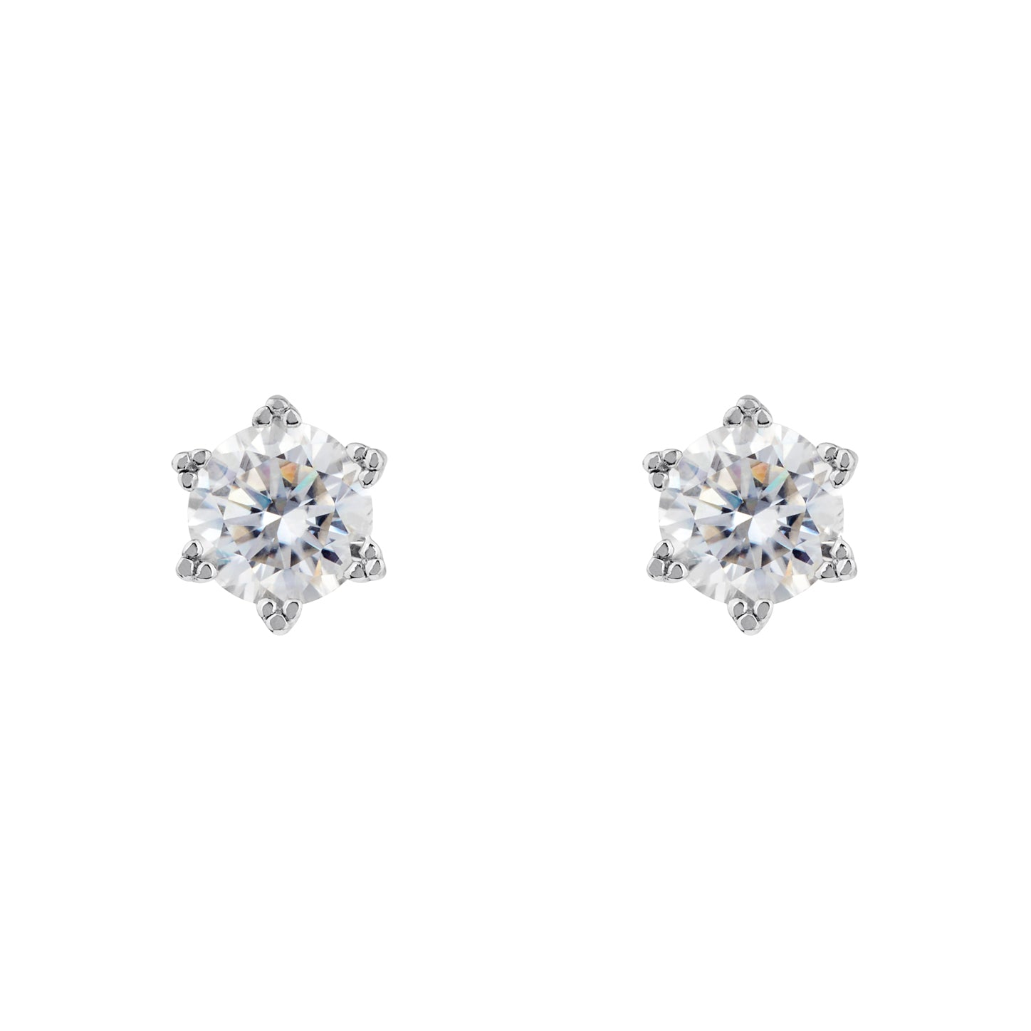 LaBante London Ethically & Sustainably Made Moissanite Solitaire Diamond Earring Studs