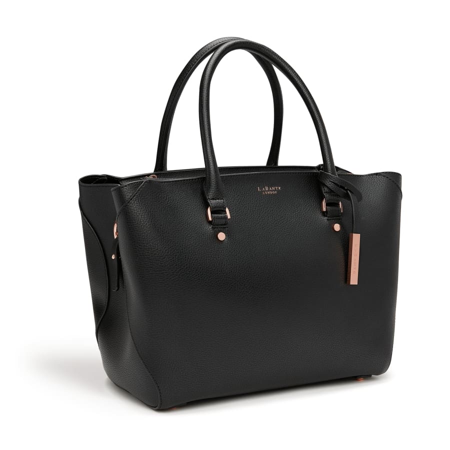 LaBante London Cruelty Free & Sustainable Sophie Sleek Black Vegan Tote Bag