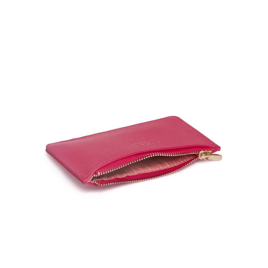 LaBante London Cruelty Free & Sustainable Willow Fuchsia Sleek Coin and Card Holder Wallet